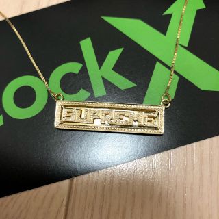 シュプリーム(Supreme)の supreme name plate 14k gold pendant (ネックレス)