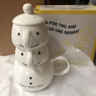 アフタヌーンティー(AfternoonTea)のサンアート かわいい ティーポット&カップ 「 Tea for Two 」(食器)