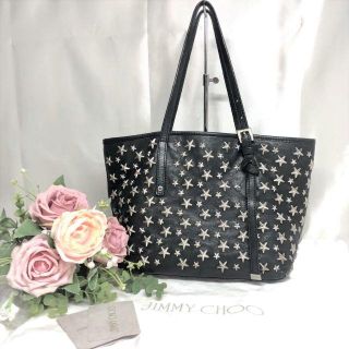 ジミーチュウ(JIMMY CHOO)のジミーチュウ　サシャ　スタッズ☆　トートバッグ　黒(トートバッグ)