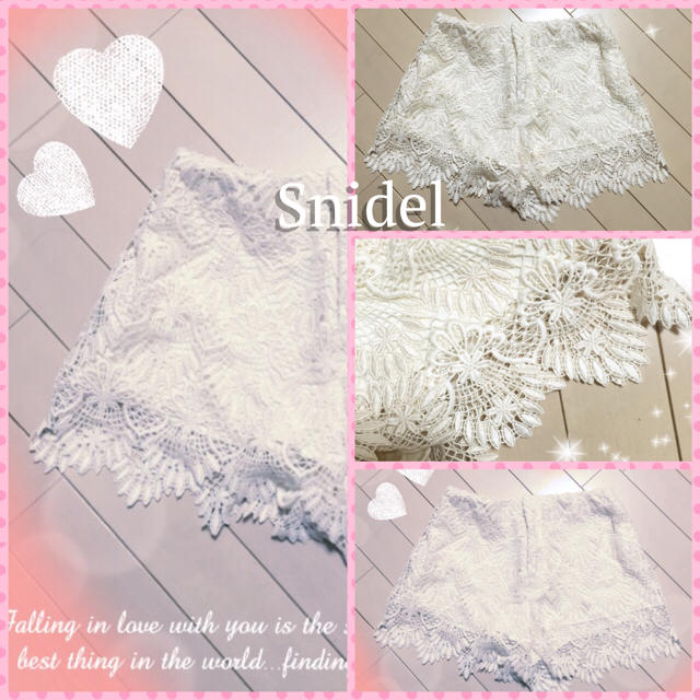 SNIDEL(スナイデル)のSnidel総ﾚｰｽｼｮｰﾊﾟﾝ❁ レディースのパンツ(ショートパンツ)の商品写真