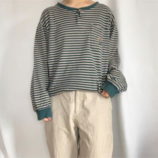 バーバリー(BURBERRY)のBurberrys 90s ヘンリーボーダー長袖TEE(Tシャツ/カットソー(七分/長袖))