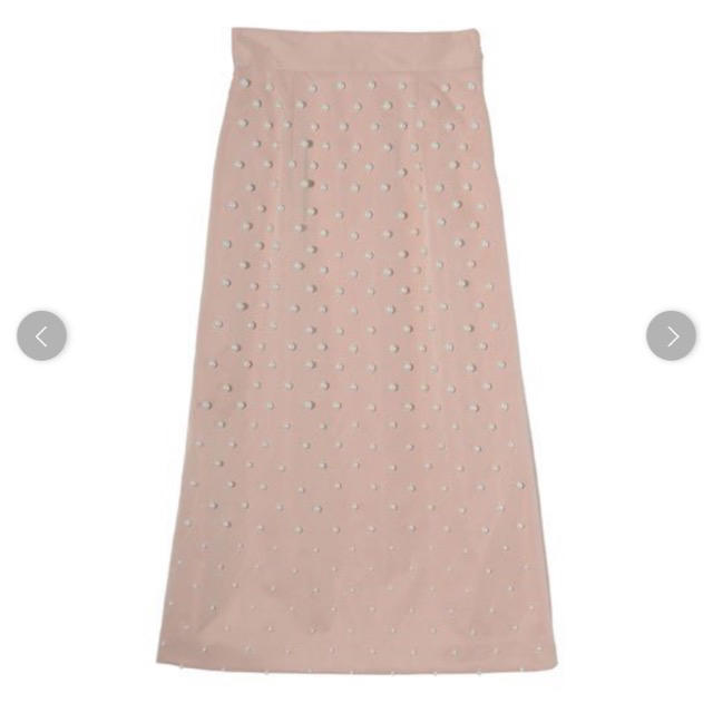 eimy istoire(エイミーイストワール)のグラデーションパールスカート S 新品タグ付き ピンク レディースのスカート(ロングスカート)の商品写真