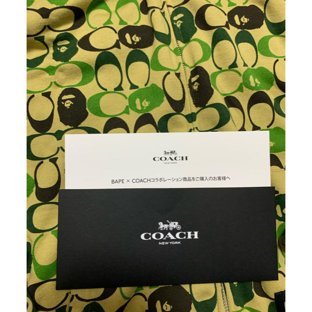 A BATHING APE(アベイシングエイプ)の定価以下XL新品！BAPE X COACHシャークパーカー緑 メンズのトップス(パーカー)の商品写真