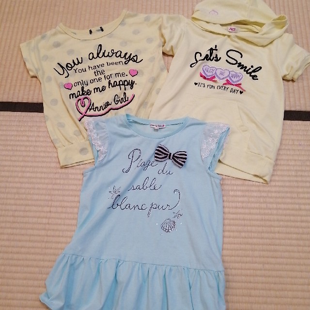 BeBe(ベベ)のbebe anyfam algy　子ども服まとめ売り女の子 キッズ/ベビー/マタニティのキッズ服女の子用(90cm~)(Tシャツ/カットソー)の商品写真