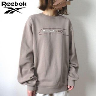 リーボック(Reebok)の90s リーボック 刺繍ロゴ スウェット トレーナー ベージュ 古着女子(トレーナー/スウェット)