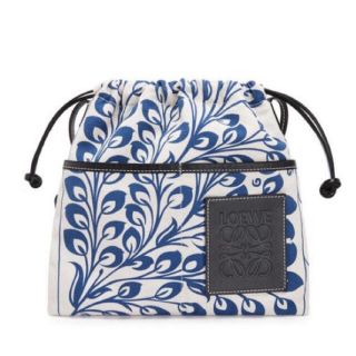 LOEWE Drawstring Pouch Tiles Small ブルー