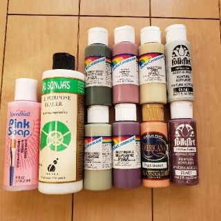 トールペイント絵の具　シーラー　筆洗浄液(絵の具/ポスターカラー)