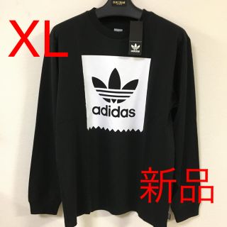 アディダス(adidas)の【新品】アディダスオリジナルス　長袖Tシャツ　サイズO（XL）　ブラック(Tシャツ/カットソー(七分/長袖))