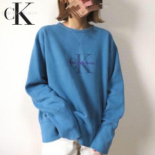 カルバンクライン(Calvin Klein)の90s USA製 カルバンクライン 刺繍ロゴ スウェット トレーナー 古着女子(トレーナー/スウェット)