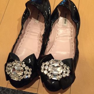 ミュウミュウ(miumiu)のmiumiu キラキラビジュー(ハイヒール/パンプス)