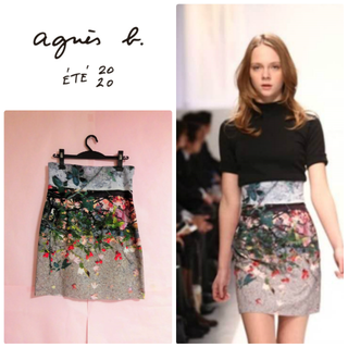 agnes b. - 【アニエスベー】フォトプリントタイトスカート☆40 agnes b. - 【アニエスベー】フォトプリントタイトスカート☆40