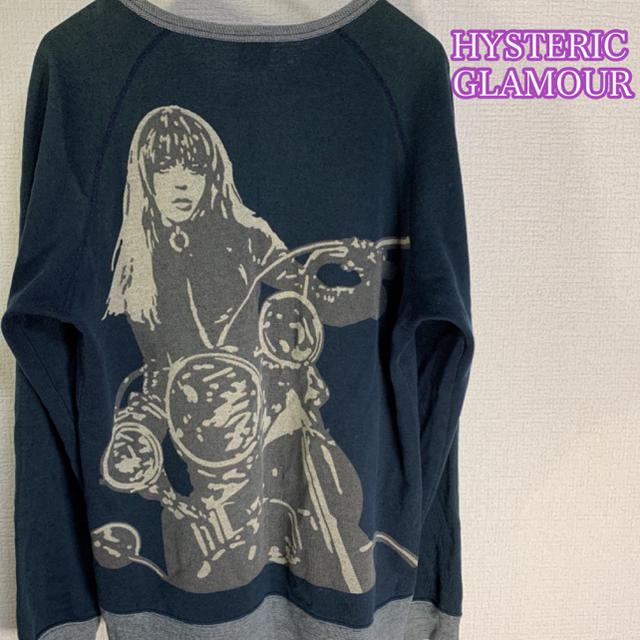 HYSTERIC GLAMOUR(ヒステリックグラマー)の【ヒステリックグラマー】バイクガールスウェット/デカロゴ/薄手 レディースのトップス(トレーナー/スウェット)の商品写真