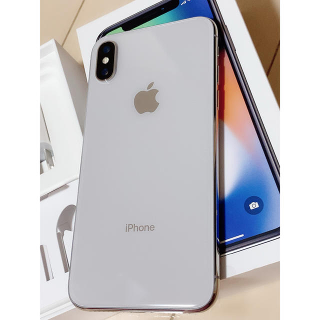 iPhoneX 本体　256GB シルバー　超美品　値下げ　SIMフリー