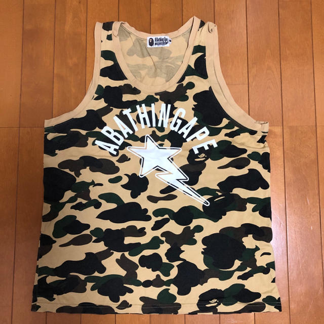 A BATHING APE(アベイシングエイプ)のBAPE タンクトップ L 迷彩 STA アベイシングエイプ メンズのトップス(Tシャツ/カットソー(半袖/袖なし))の商品写真