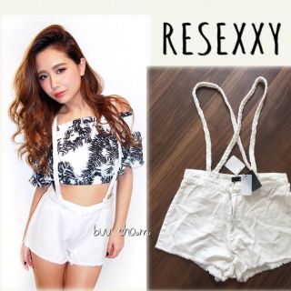 リゼクシー(RESEXXY)のRESEXXY♡braid suspender denim SPT(ショートパンツ)