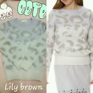 リリーブラウン(Lily Brown)のレオパード柄ニットプルオーバー(ニット/セーター)