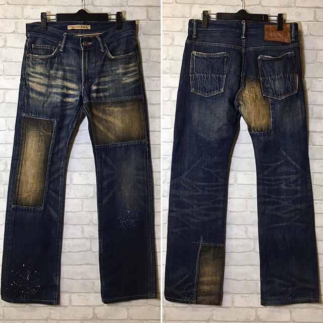 DENIM CRAFT(デニムクラフト)の【DENIM CRAFT】デニムクラフト デニムパンツ ペンキ飛ばし リペア加工 メンズのパンツ(デニム/ジーンズ)の商品写真