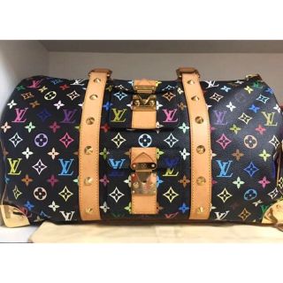 ルイヴィトン(LOUIS VUITTON)の美品 ルイヴィトン マルチカラー キーポル45 ボストンバッグ 旅行 モノグラム(ボストンバッグ)