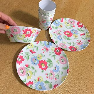 キャスキッドソン(Cath Kidston)のCath Kidston メラミンプレート&ボウル&コップ　5点セット(食器)