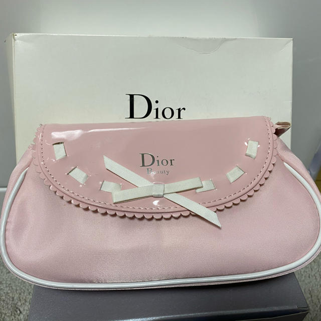 Diorピンクアンドブラックポーチ