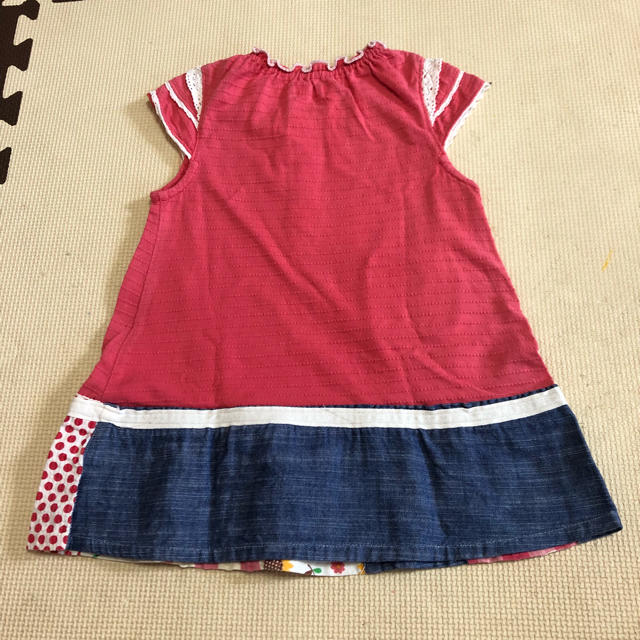 キムラタン(キムラタン)のキムラタン パッチワークワンピース100 キッズ/ベビー/マタニティのキッズ服女の子用(90cm~)(ワンピース)の商品写真