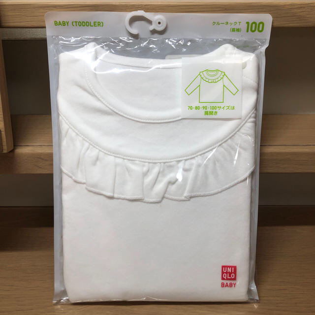 UNIQLO(ユニクロ)のクルーネックTシャツ キッズ/ベビー/マタニティのキッズ服女の子用(90cm~)(Tシャツ/カットソー)の商品写真