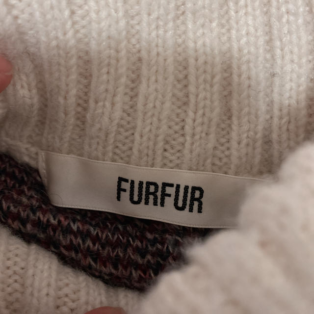 fur fur(ファーファー)の【12/7まで取置】FURFUR チェックコンビセーター レディースのトップス(ニット/セーター)の商品写真