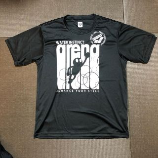 アリーナ(arena)のarena 半袖Tシャツ　Lサイズ　黒　トレーニングウェア(マリン/スイミング)