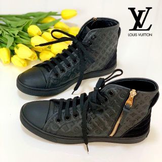 ルイヴィトン(LOUIS VUITTON)の1440 美品 ヴィトン モノグラム ハイカットスニーカー 黒(スニーカー)