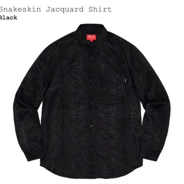 Supreme Snakeskin Jacquard Shirt M 黒