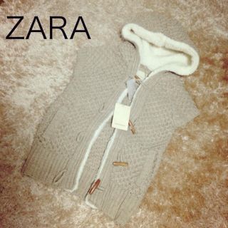 ザラ(ZARA)のZARA★新品★ニットショートダッフル(ダッフルコート)