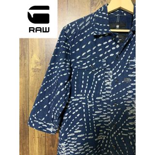 ジースター(G-STAR RAW)のG-Star RAW インディゴ染めペイントショートスリーブシャツ(シャツ)