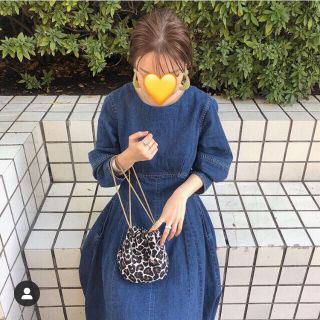 マウジー(moussy)の今季完売MOUSSY COCOON SLEEVE FLAREドレス♡デニムワンピ(ロングワンピース/マキシワンピース)