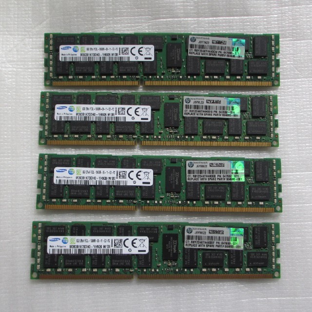 スマホ/家電/カメラ【計32GB】SAMSUNG DDR3 PC3L-10600R (8GBx4枚