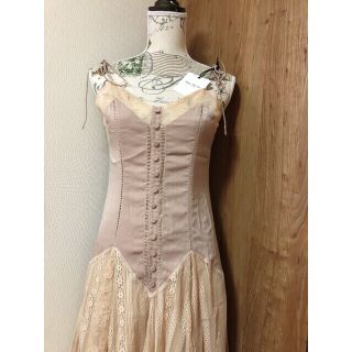 スナイデル(SNIDEL)のherlipto Lace-Trimmed Satin Cami Dress(ロングワンピース/マキシワンピース)