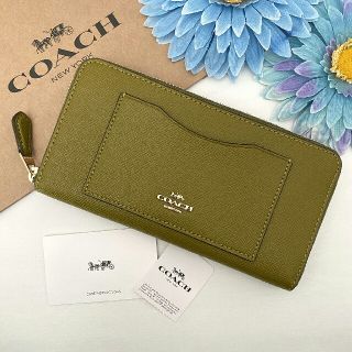 コーチ(COACH)の【新品】COACH(コーチ)グリーン ライトグリーン レザー 長財布(財布)