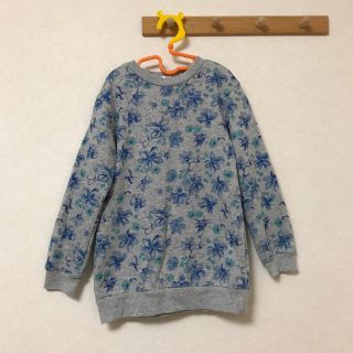 マザウェイズ(motherways)のフラワープリント☆トレーナー（グレー）(Tシャツ/カットソー)