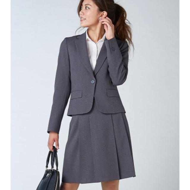 ニッセン(ニッセン)のニッセン　スカートスーツセット　グレー レディースのフォーマル/ドレス(スーツ)の商品写真