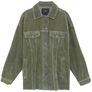 ザラ(ZARA)のZARA コーデュロイジャケット　Lサイズ(ミリタリージャケット)