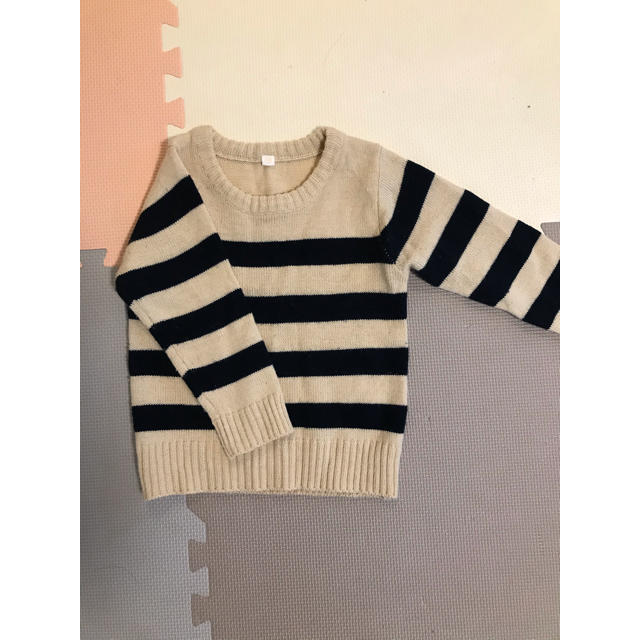 西松屋(ニシマツヤ)の100 ボーダーニット キッズ/ベビー/マタニティのキッズ服男の子用(90cm~)(ニット)の商品写真