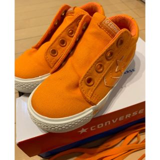 コンバース(CONVERSE)のコンバース　converse オレンジ　15センチ(スニーカー)