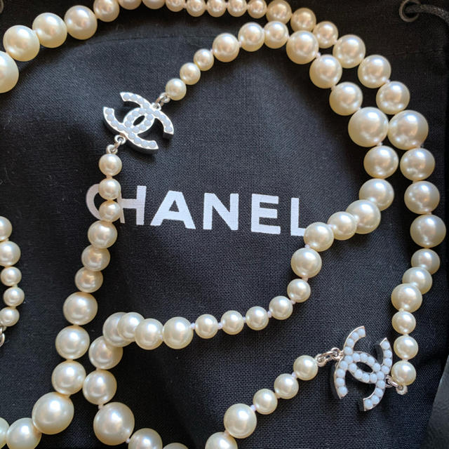 CHANEL - シャネル CHANEL パールロングネックレスの通販 by にこにこ＊'s shop｜シャネルならラクマ