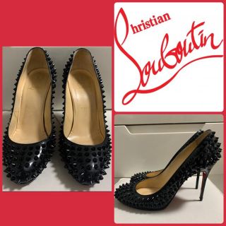 クリスチャンルブタン(Christian Louboutin)のみみ様専用ページです♡クリスチャンルブタンブラックパテント  スタッズ　パンプス(ハイヒール/パンプス)