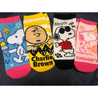 スヌーピー(SNOOPY)の可愛い💕PEANUTS スニーカーソックス 4足セット(ソックス)