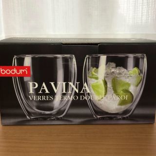 ボダム(bodum)の【新品】bodum ダブルウォールグラス250ml 2個セット　ペアグラス(グラス/カップ)