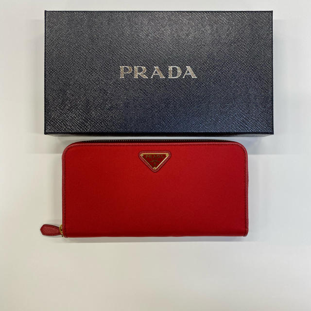 最終値下げ‼️ PRADA 長財布 ラウンドファスナー ROSSO - 財布