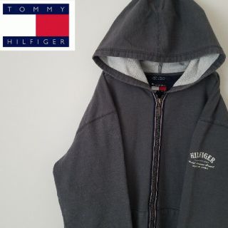 トミーヒルフィガー(TOMMY HILFIGER)の90S トミーヒルフィガー  パーカー ビックサイズ  スリーブロゴ(パーカー)