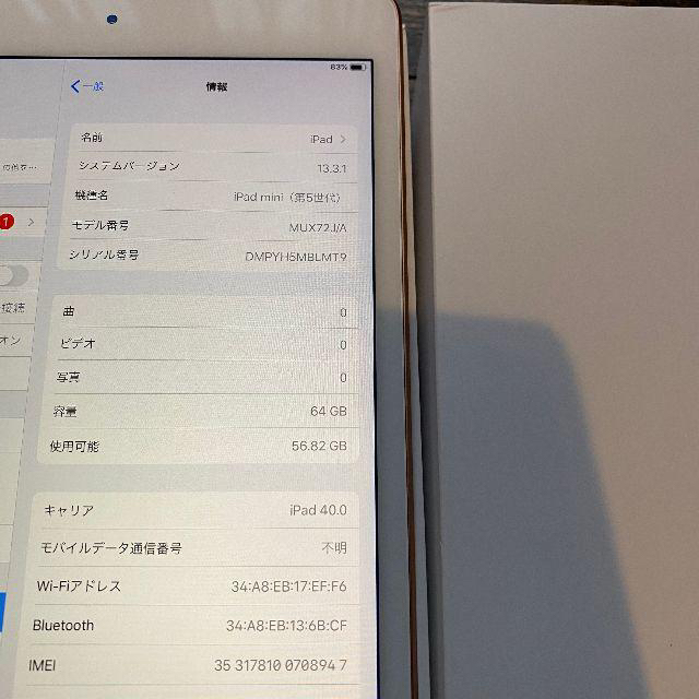 ⑧ simフリー iPad mini5 wifi 64gb　セット