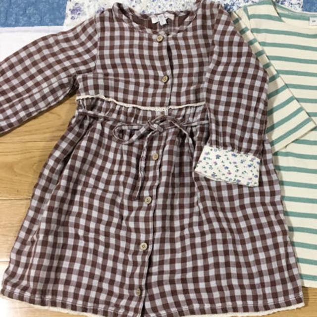 Seraph(セラフ)のセラフ seraph 無印 MUJI ワンピース 着画あり キッズ/ベビー/マタニティのキッズ服女の子用(90cm~)(ワンピース)の商品写真