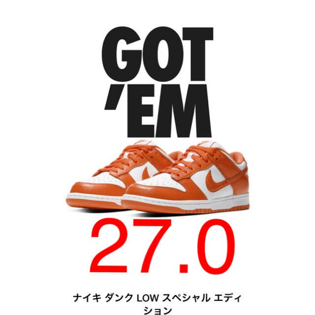 NIKE(ナイキ)の 足元様 専用Nike Dunk Low SP Syracuse メンズの靴/シューズ(スニーカー)の商品写真